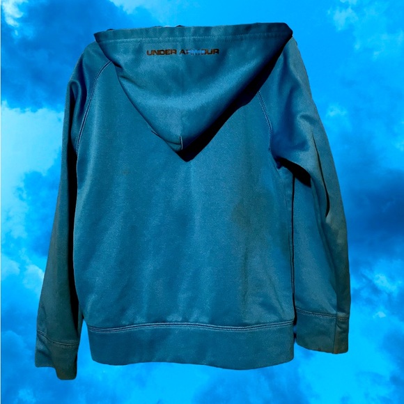 Under Armour Blue Zippered Hoodie, Size 6 - Picture 2 of 3